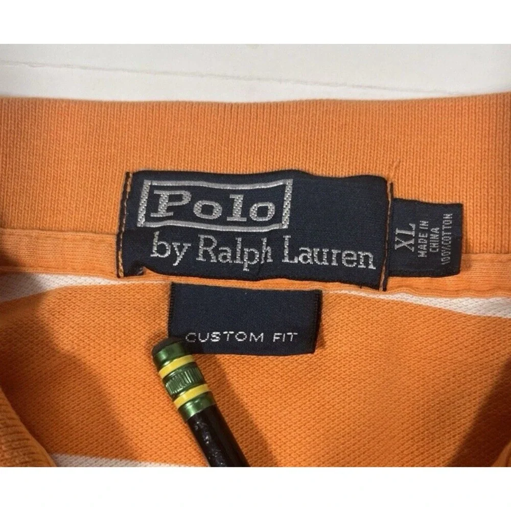 Polo Ralph Lauren Custom Fit Striped Polo Shirt Mens‎ XL Short Sleeve